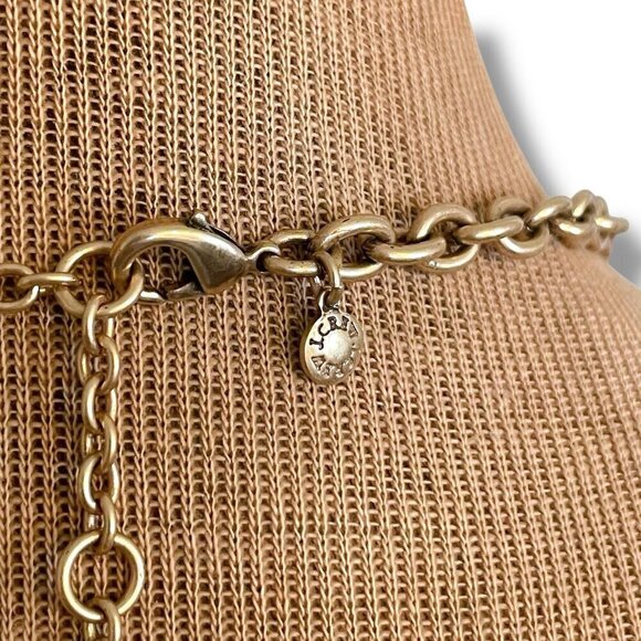 J Crew Statement Necklace Purple Coral Gold Rhinestone Crystal Cluster Retro 18" - Picture 13 of 13